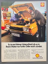 Shell Tankstelle Ford Capri Oldtimer 1977 Vintage Ad Werbung Reklame