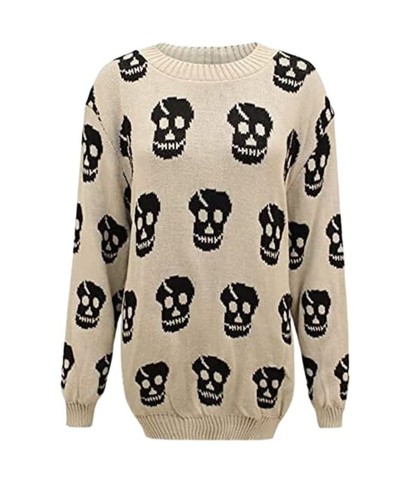 Damen langarm strick totenkopf - damen,