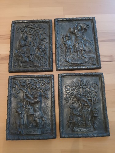 Zinn wandbilder relief - zinn,