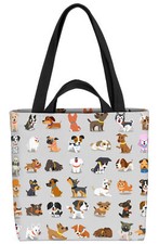 Hundewelpen Comic grau Tasche