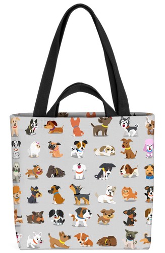 Hundewelpen comic grau tasche - hundewelpen,
