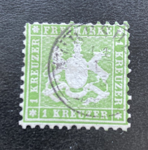 Württ 1863 kr aus - 1, kr.