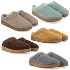 Haflinger Damen Lammfell Hausschuh Snowbird 713015 Kork Fussbett Gr.37-46
