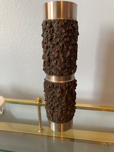 Brutalismus vase stahl - vase,