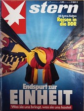 Stern Magazin * Nr. 7 * vom 8. Februar 1990 / Endspurt Einheit DDR, Wahlkampf 