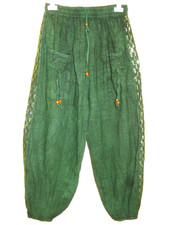 Haremshose 36-44 Yoga Pumphose Glitzer grün Hose Aladin Ali Baba Hippiehose