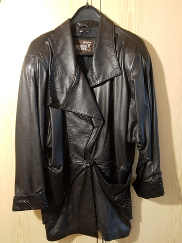 Edle damen lederjacke schwarz - edle,