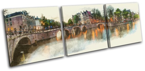 Amsterdam canal watercolour - amsterdam,