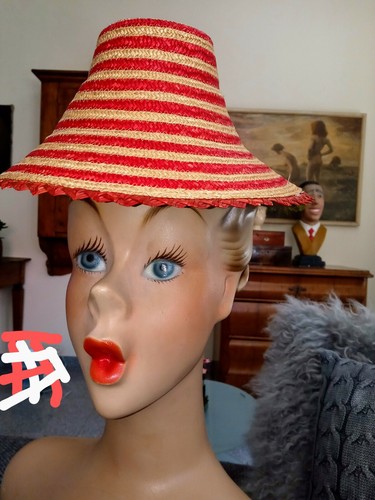 Vintage strohhut 50iger jahre - vintage,