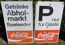 1 ! Coca Cola Schild Blech Alu Parken Gäste Kreide Tafel 80er Coke kult rar 70er