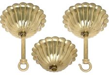 Baldachin Messing Rosettenform 120x45 unbehandelt m/o Rohr Haken-oder Ringnippel