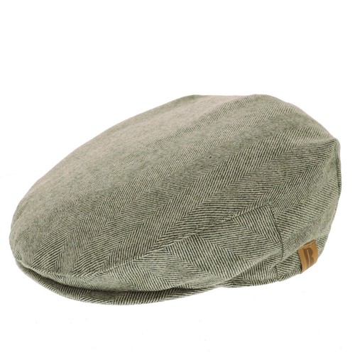 Grüne fischgrät flatcap - fischgrät,