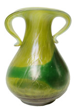 Irisierende grüne Glas Vase