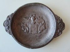 Zinnschale mit Wappen 15cm x