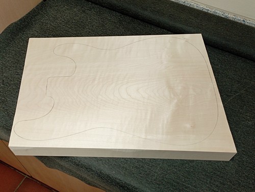 Flamed maple body - flamed, blank
