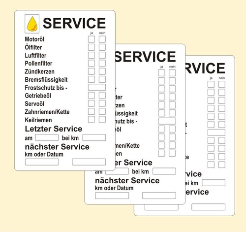 Service check aufkleber - service,