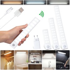 LED Unterbauleuchte mit Bewegungsmelder Küche Schrank Nachtlamp Lichtleiste USB