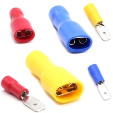 Flachstecker Flachsteckhülsen 0.5 - 6 mm² Kabelschuh Steckverbinde vollisoliert