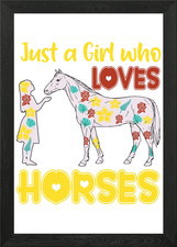 Ein Mädchen, das Pferde