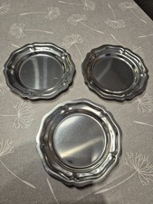 3 silberne Servierplatten Mini Untersetzer