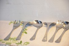 2 set Kinderbesteck von Auerhahn - Edelstahl 18/10 - Löffel, Gabel, Breischieber