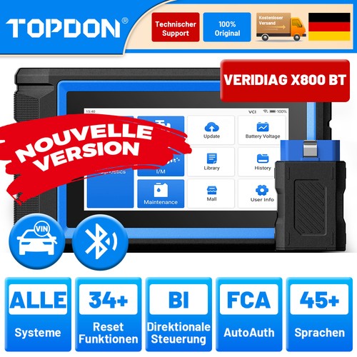 Topdon veridiag x800 obd2 - bt,