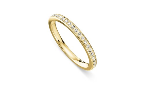 585 gold damenring diamanten - 585,
