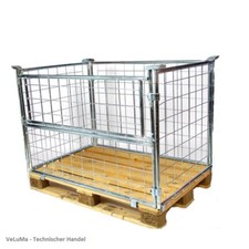 Gitteraufsatzrahmen Gitterbox Lagerbox für Europalette 1200x800 H 1000 verzinkt