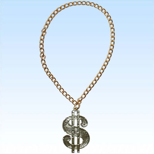 Dollar medaillon mit kette - dollar,