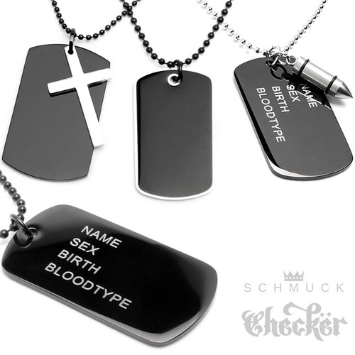 Edelstahl dog tag hundemarke - edelstahl,