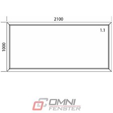 Kunststofffenster auf Maß PVC Fenster 2100 x 1000 optional mit Sprossen Rolladen