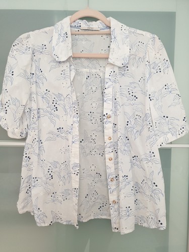 Weisse bluse kurzarm esprit - bluse,