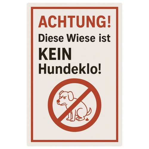 Wiese ist kein - , hundeklo