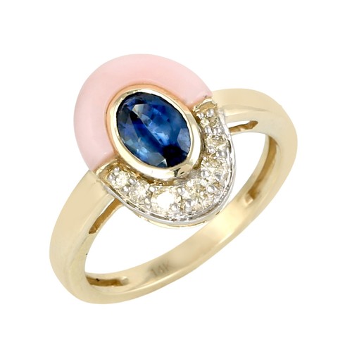 Blauer saphir opal diamant - opal,