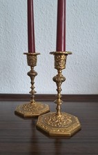  Paar Kerzenleuchter aus dem 19 Jahrhundert vergoldet signiert HH 