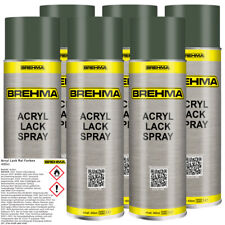 6x BREHMA Acryl Lackspray Ral 6031 Bronzegrün matt Lack Farbe Sprühfarbe 400ml