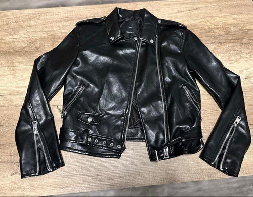 Lederjacke von mango - lederjacke, größe
