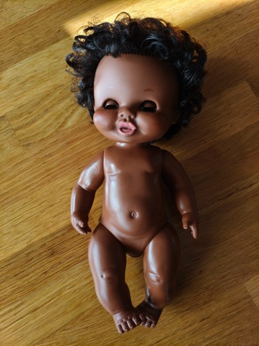 Puppe schwarze afro sehr alt - afro.,