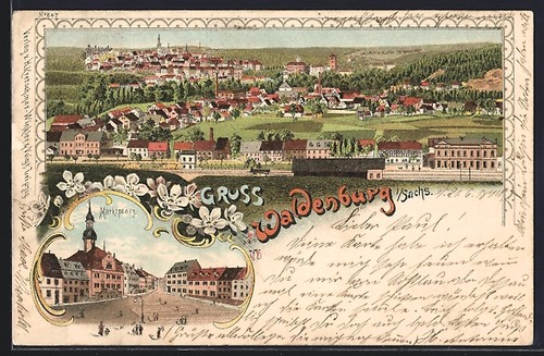 Lithographie waldenburg - lithographie, /