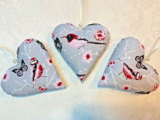 Herzen 3 tlg. ❤️ Tilda Landhaus Deko Handarbeit Frühling Sommer Ostern Vogel ❤️