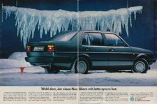 Volkswagen VW Jetta II syncro - Reklame Werbeanzeige Original-Werbung 1988
