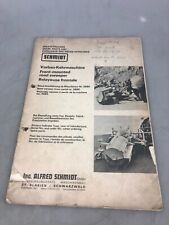 SCHMIDT Vorbau Kehrmaschine VK 5 - Ersatzteilliste 1971 / 02 /Oldtimer