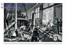 Wesermunde Hafen XL Kunstdruck 1925 von Hans Friedrich Fischerboot Island Fisch +