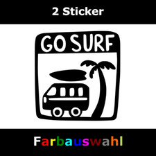 2x Surf Sticker Bus Auto