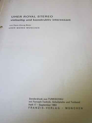 Uher royal stereo vielseitig - royal,