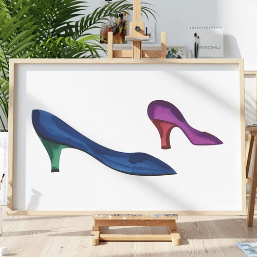 Highheels schuhe schablone - schuhe, v3