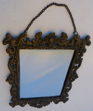 27331. Schöner Spiegel   Messingrahmen  31,5 x 22 cm