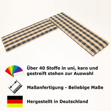 2-teiliges-Set Eckbank-Auflagen auf Maß, Wunsch-Stoff, Reißverschluss, abziehbar