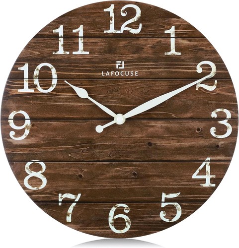 Lafocuse rustikal wanduhr holz - rustikal,