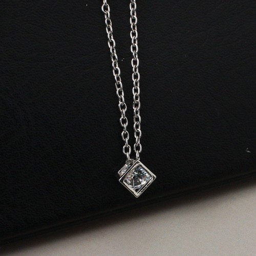 Halskette würfel mit diamant - mit,